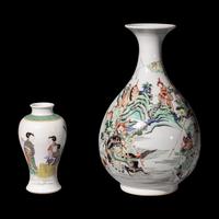 Two Chinese Wucai Porcelain Vases