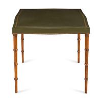 A Leather Top Card Table