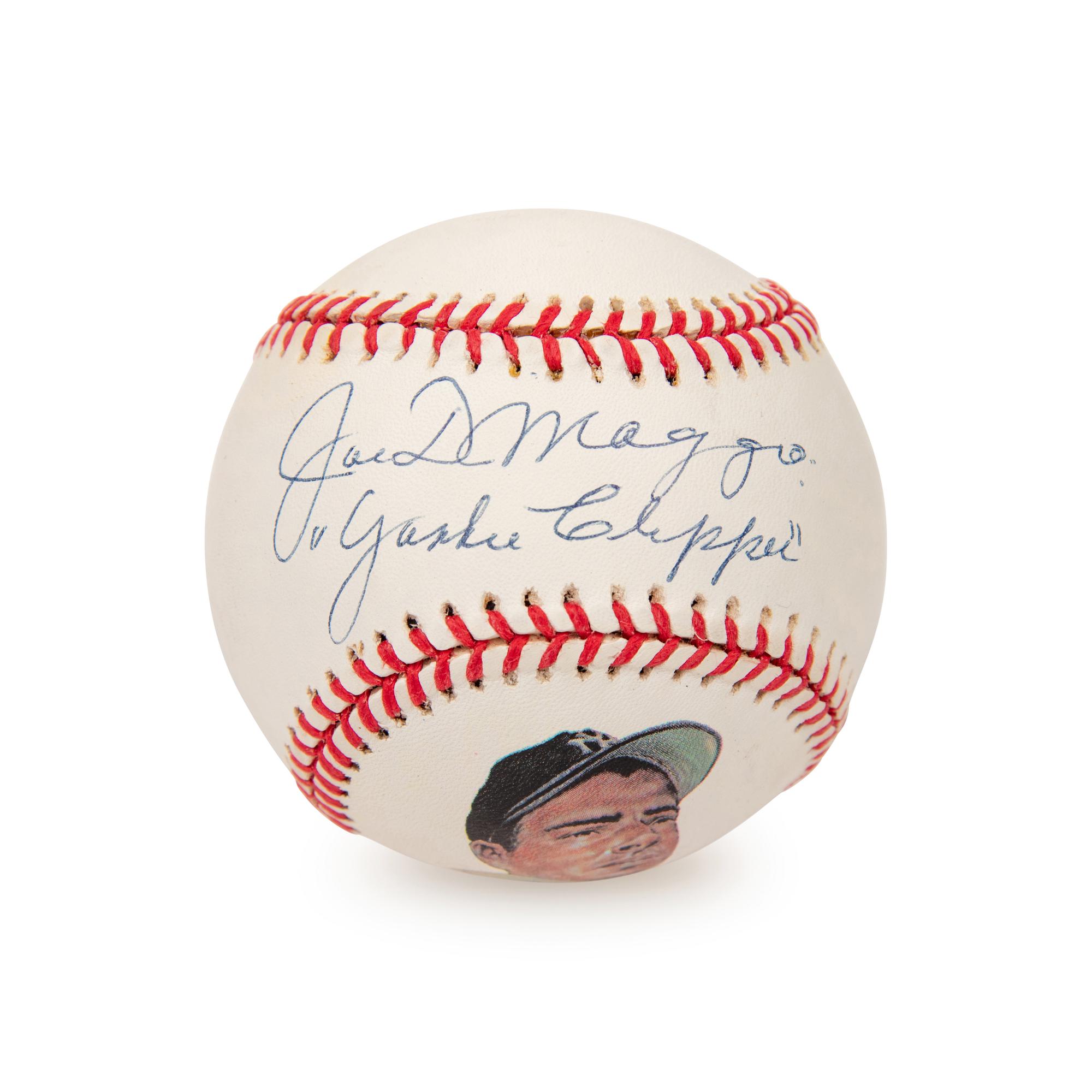 A Joe DiMaggio Signed Autograph Yankee Clipper Portrait Baseball (Beckett Authentication Services)
