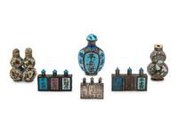 Six Chinese Metal Snuff Bottles