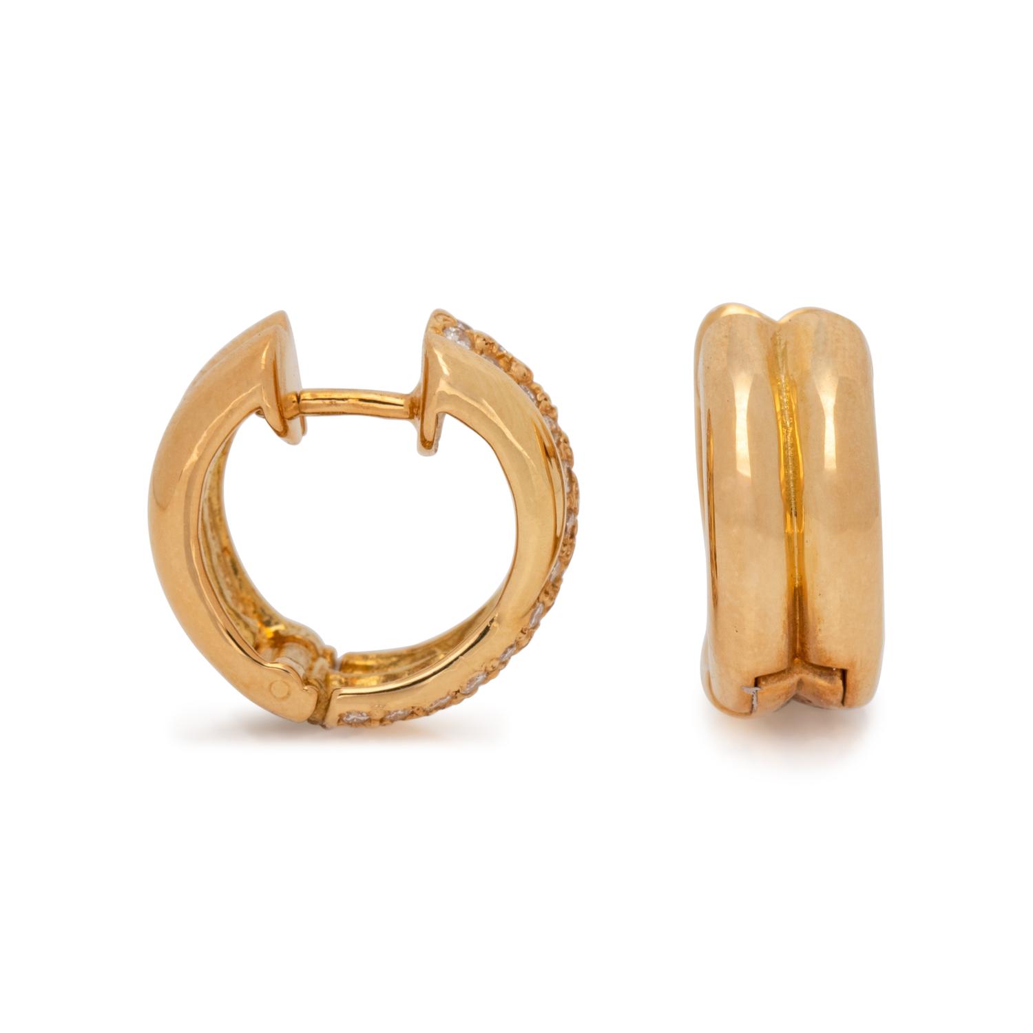 COLLECTION OF GOLD AND DIAMOND HOOP EARRINGS