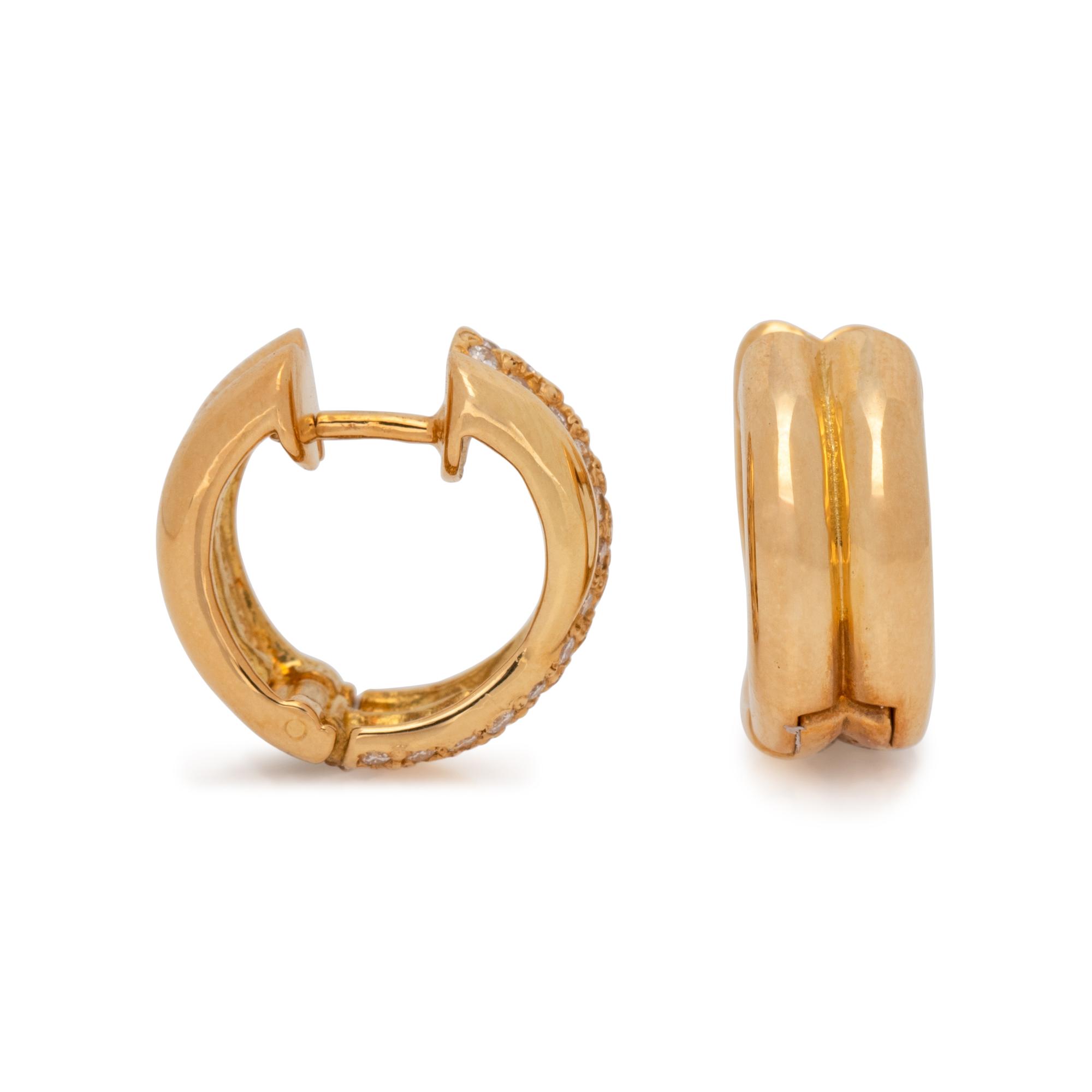 COLLECTION OF GOLD AND DIAMOND HOOP EARRINGS