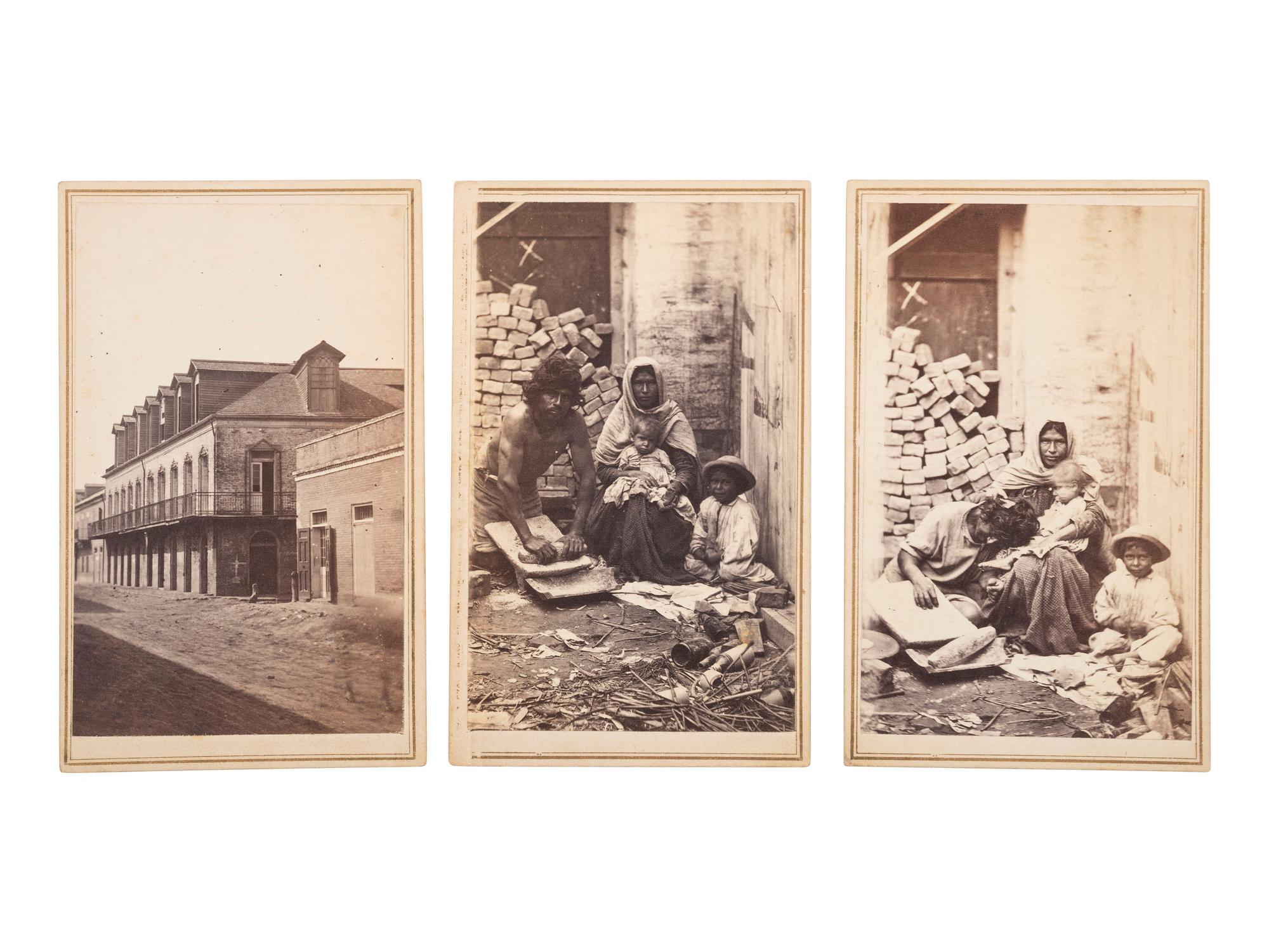 [TEXAS]. A group of 8 outdoor views of Brownsville-Matamoros, incl. 3 by Louis De PLANQUE.