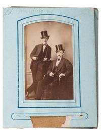 [CIVIL WAR]. A group of 2 CDV albums, one containing cartes de visite of Lt. Colonel Samuel McLean Pollock (1829-1895), 6th Iowa Cavalry, with family photos.