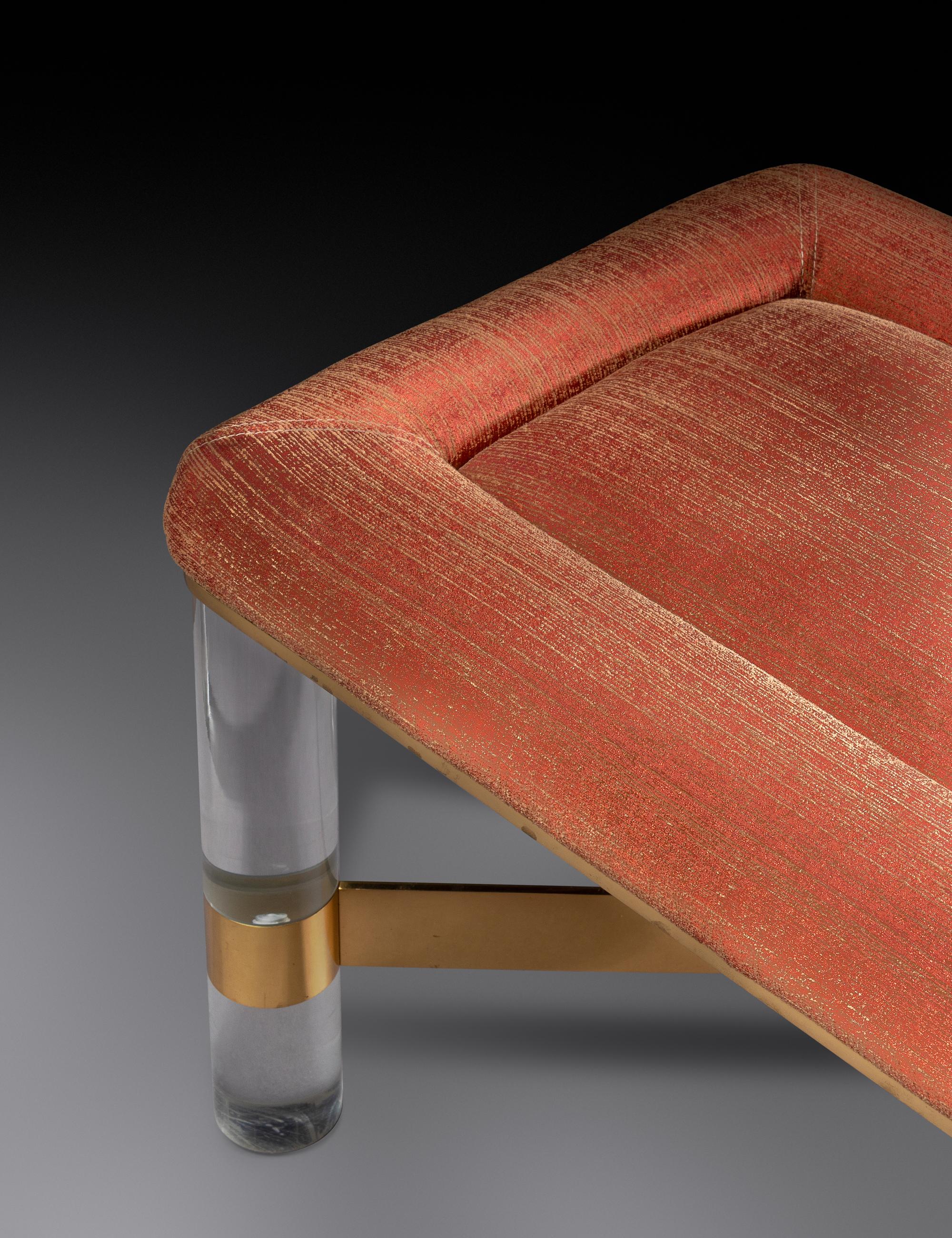 Pair of Benches, c. 1970s Karl Springer Ltd., USA
