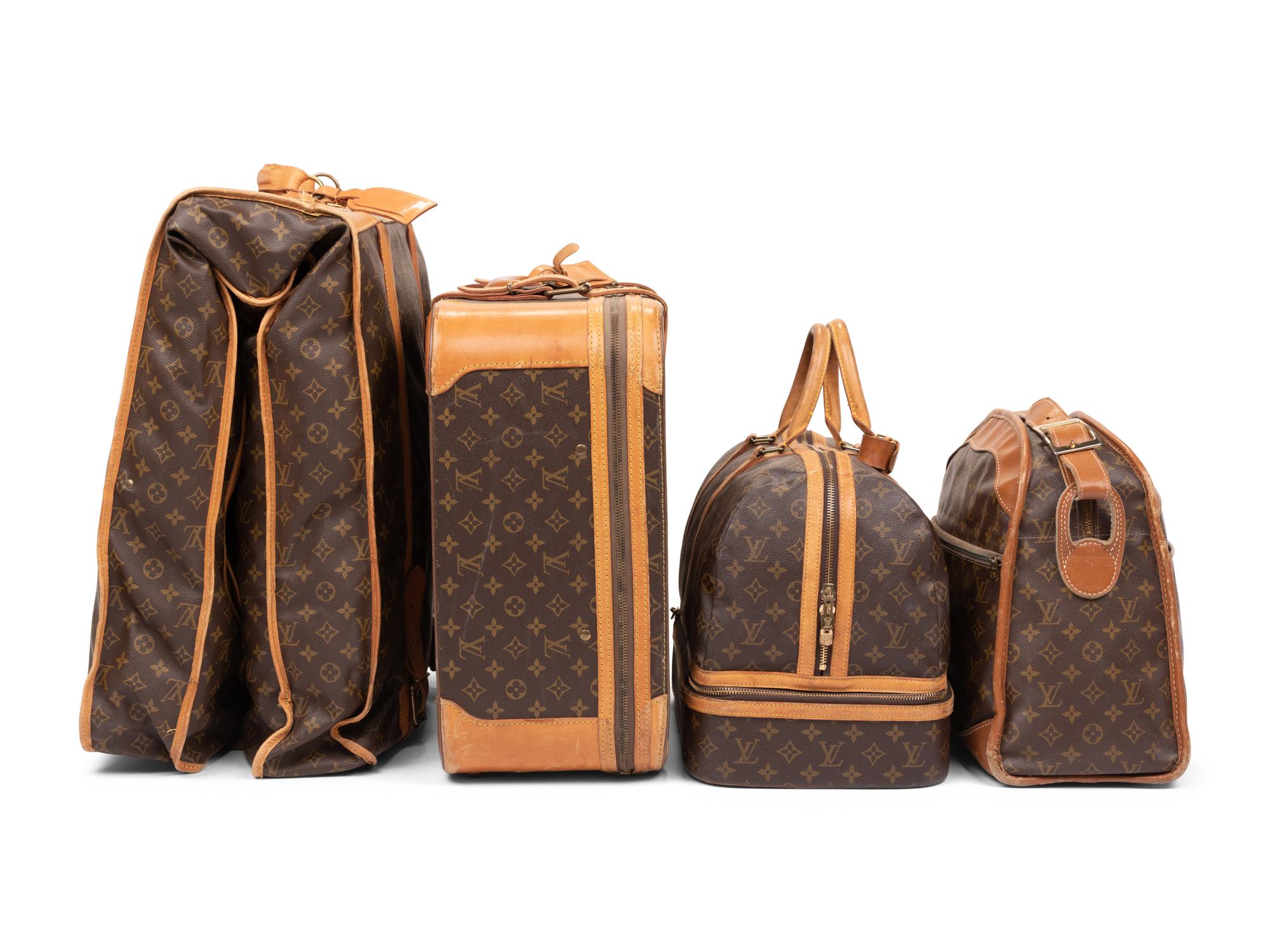Four Louis Vuitton Luggage Pieces, 1970-80s