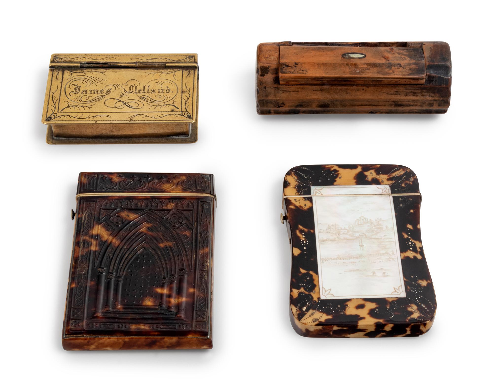 Two English Tortoise Shell Card Cases