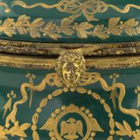 A Sèvres Style Porcelain Napoleonic Table Casket