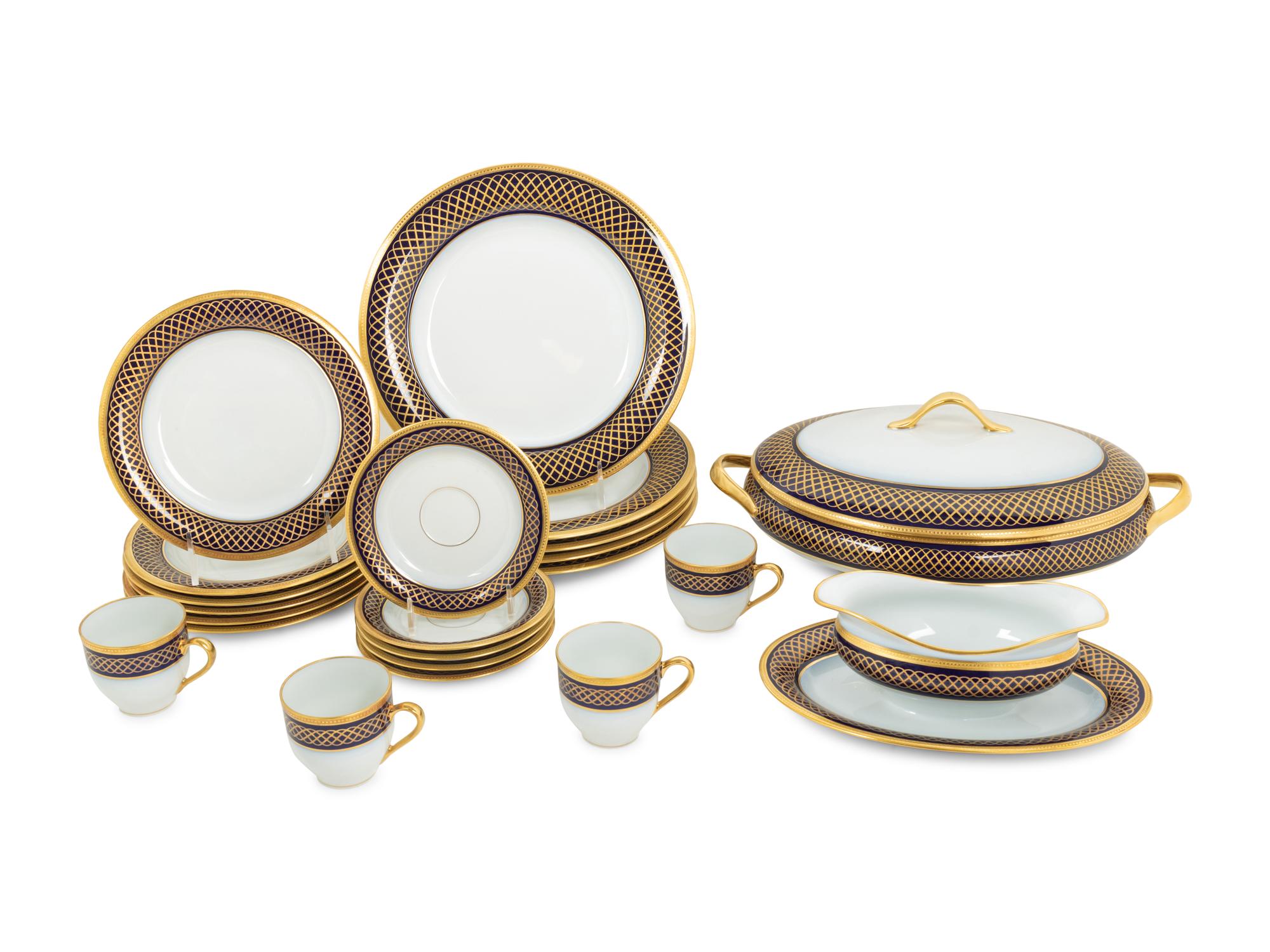 A Bernardaud Limoges Porcelain Dinner Service
