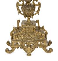 A Pair of Gilt Metal Five-Light Candelabra
