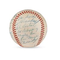 A 1960 Milwaukee Braves Team Signed Autograph Baseball Featuring Hank Aaron (JSA Letter of Authenticity),