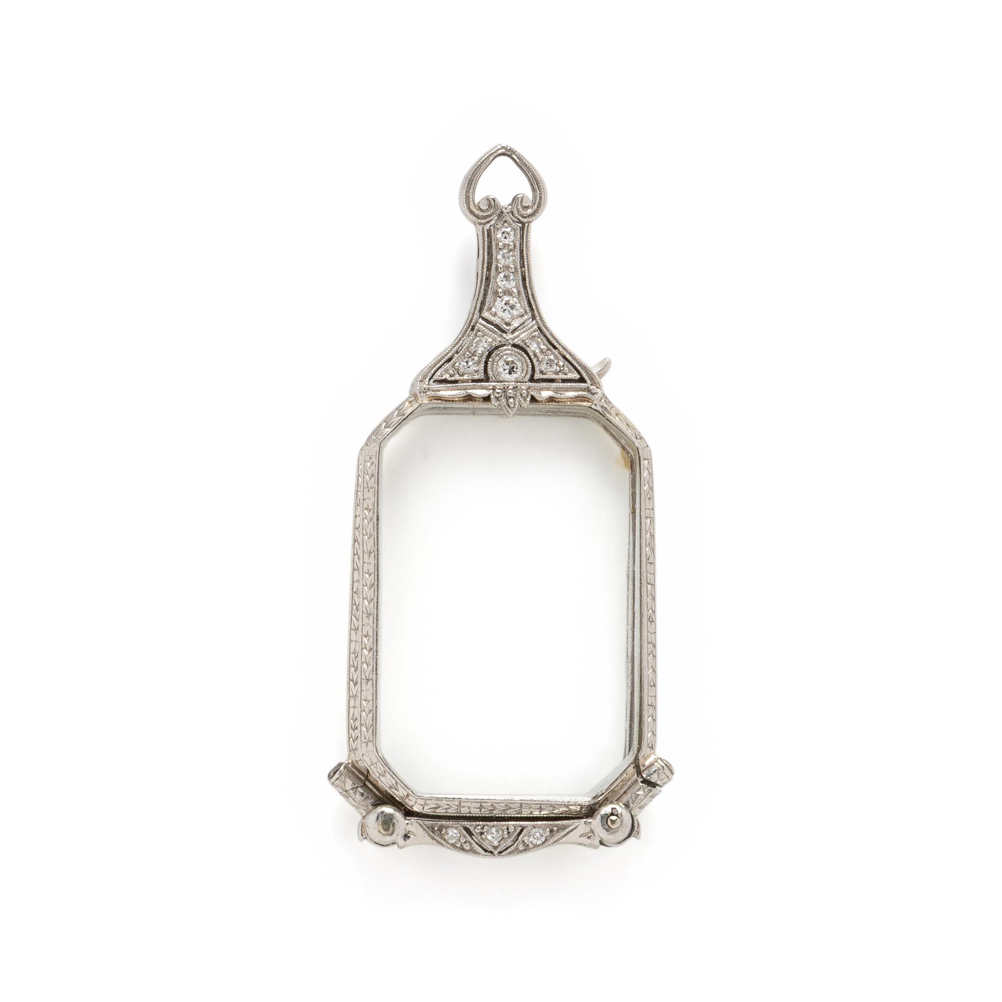 PLATINUM AND DIAMOND LORGNETTE