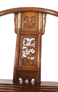 A Pair of Hardwood Folding Armchairs, Jiaoyi