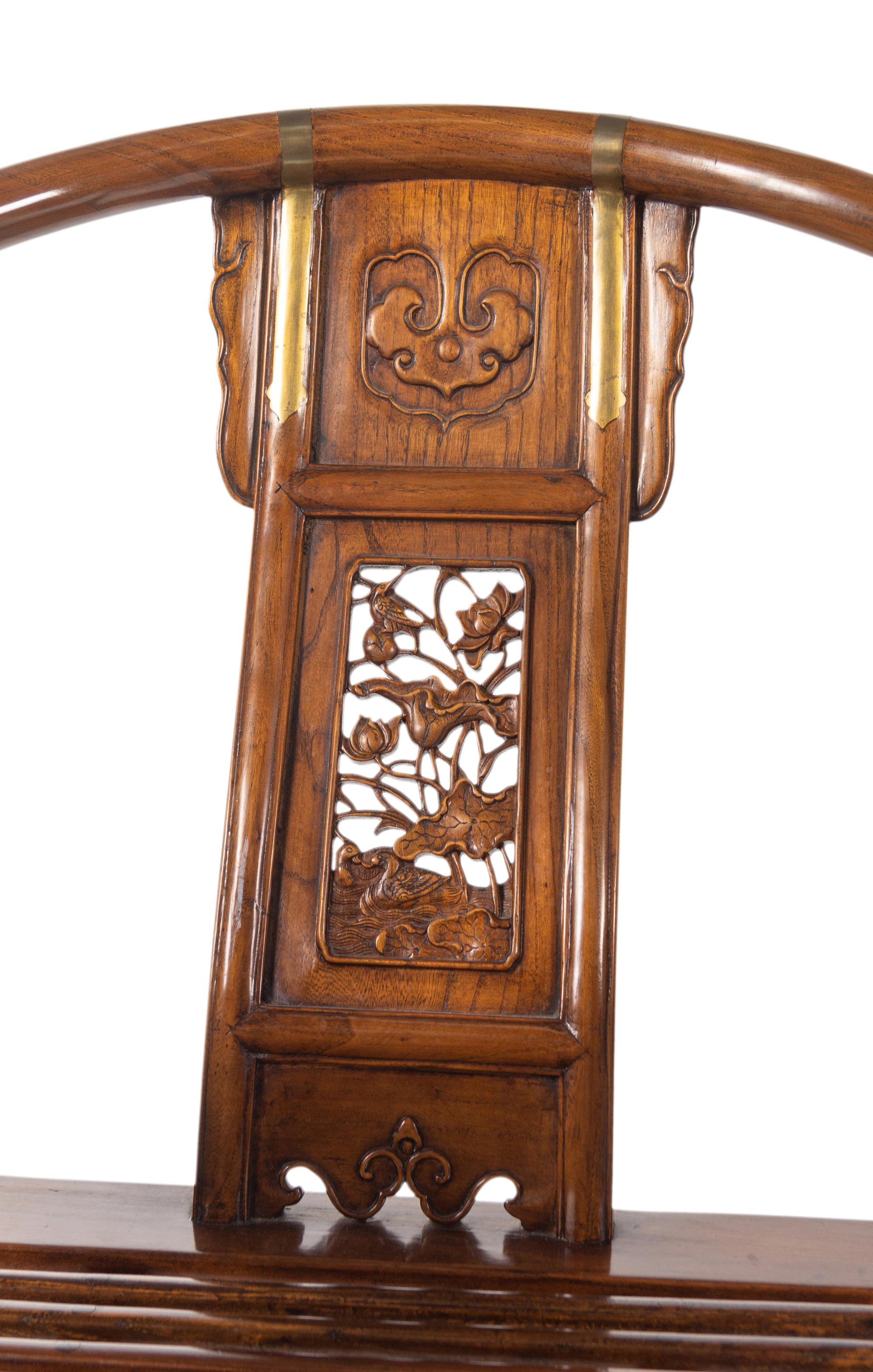 A Pair of Hardwood Folding Armchairs, Jiaoyi