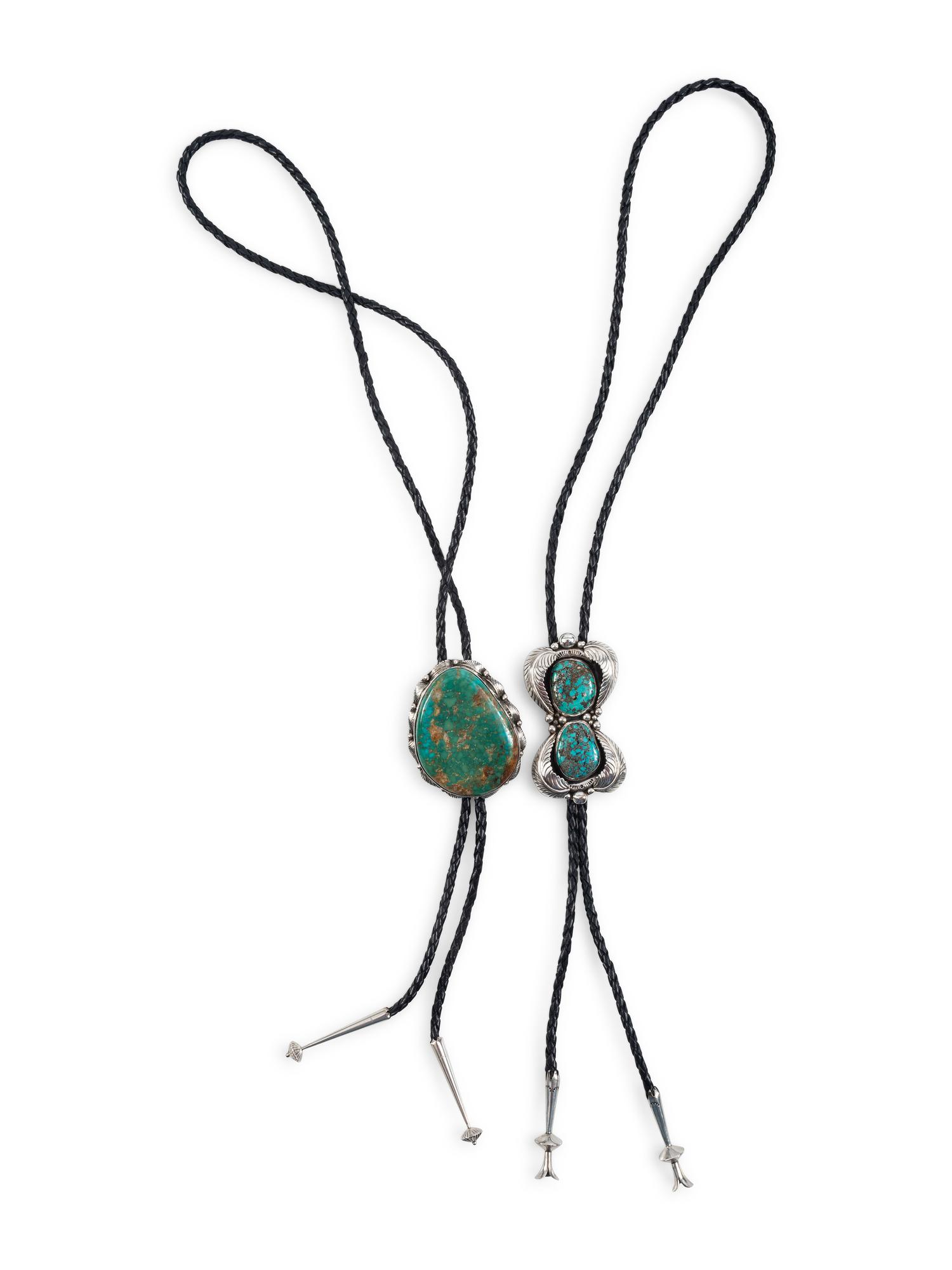 Navajo Silver and Turquoise Bolo Ties