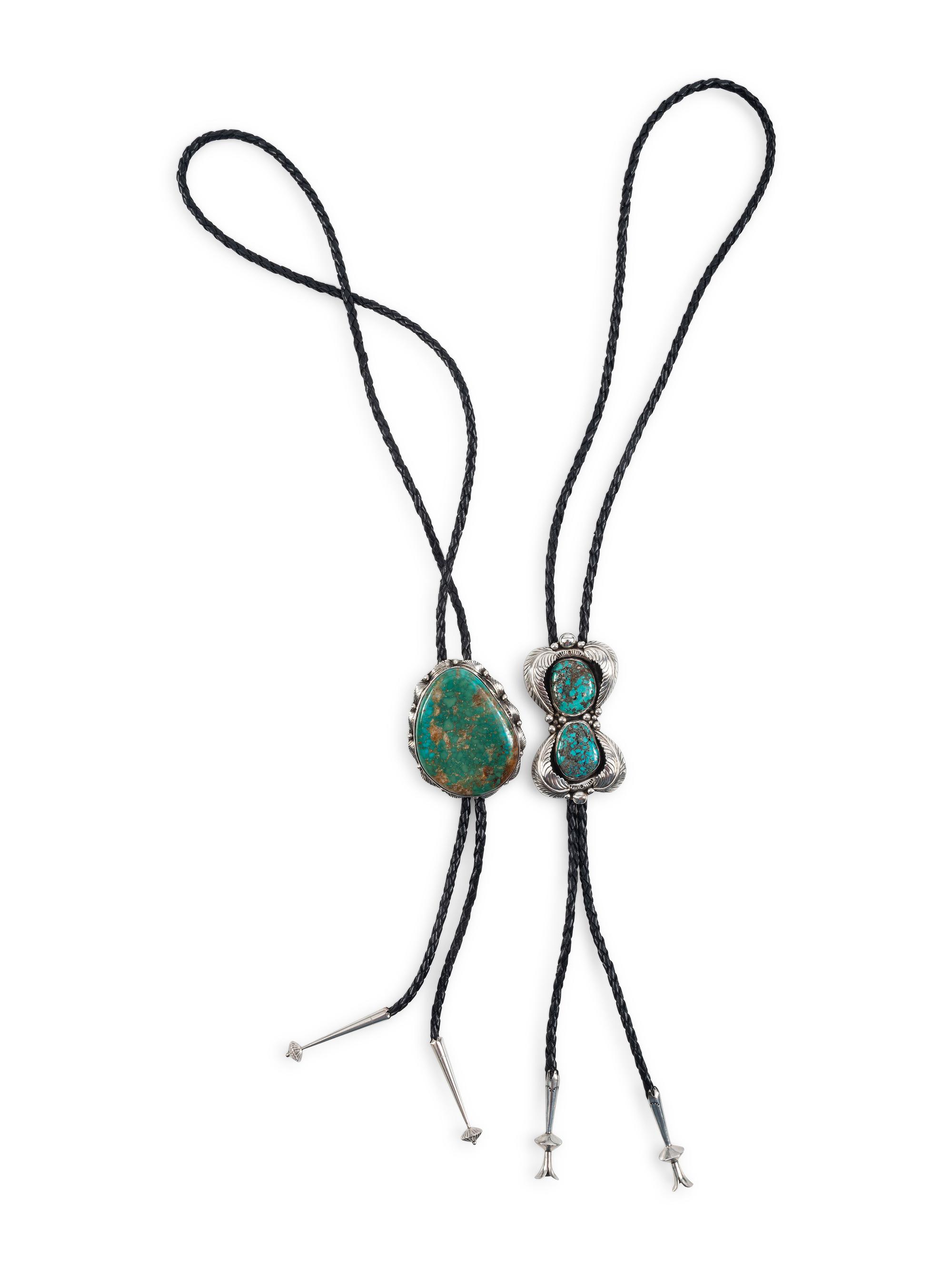 Navajo Silver and Turquoise Bolo Ties