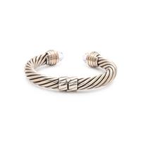 DAVID YURMAN, STERLING SILVER, GEMSTONE AND DIAMOND 'CABLE CLASSIC' CUFF BRACELET