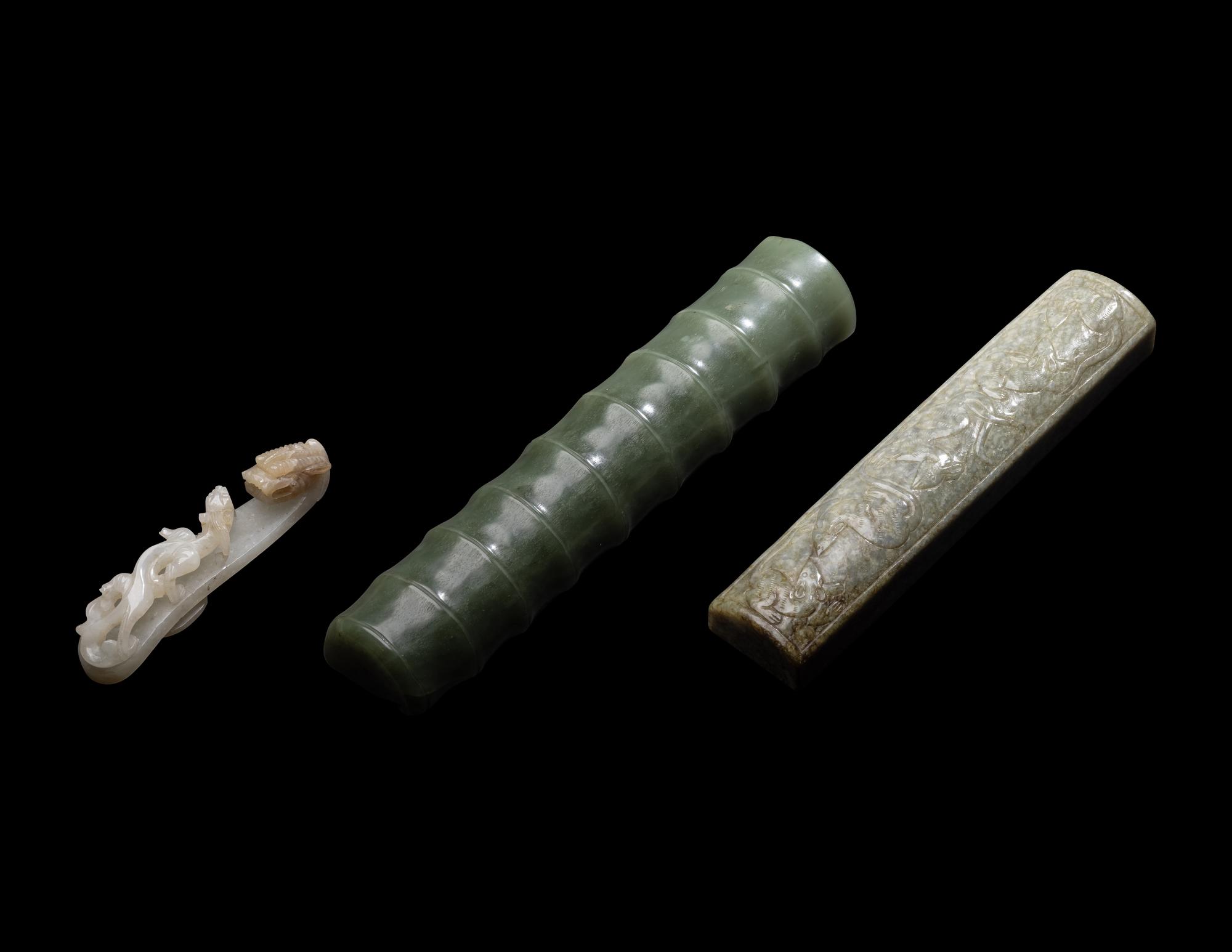 Three Chinese Jade Scholar's Objects