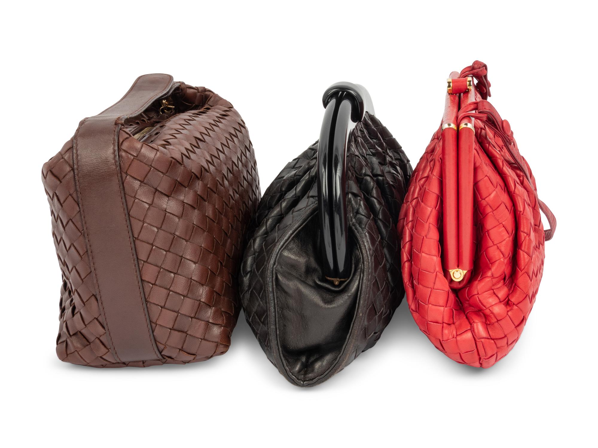 Three Bottega Veneta Intrecciato Bags, 1980-2000