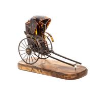A Chinese Export Tortoise Shell Model of a Carriage, Width at widest 9 7/8 inches.
