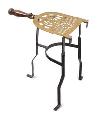 A Pair of Continental Brass Andirons