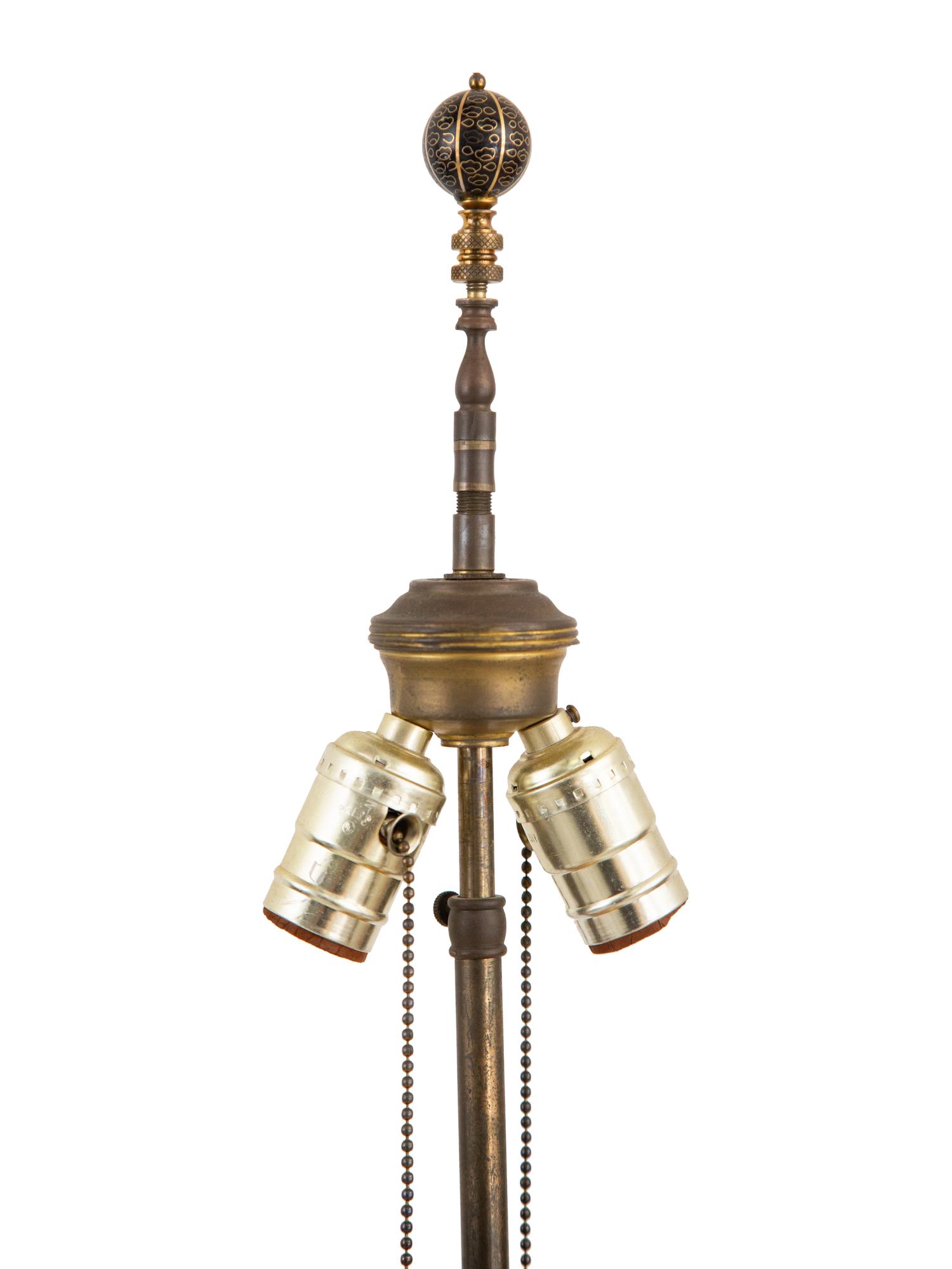 A Gilt Metal and Sèvres Style Porcelain Urn Mounted as a Lamp