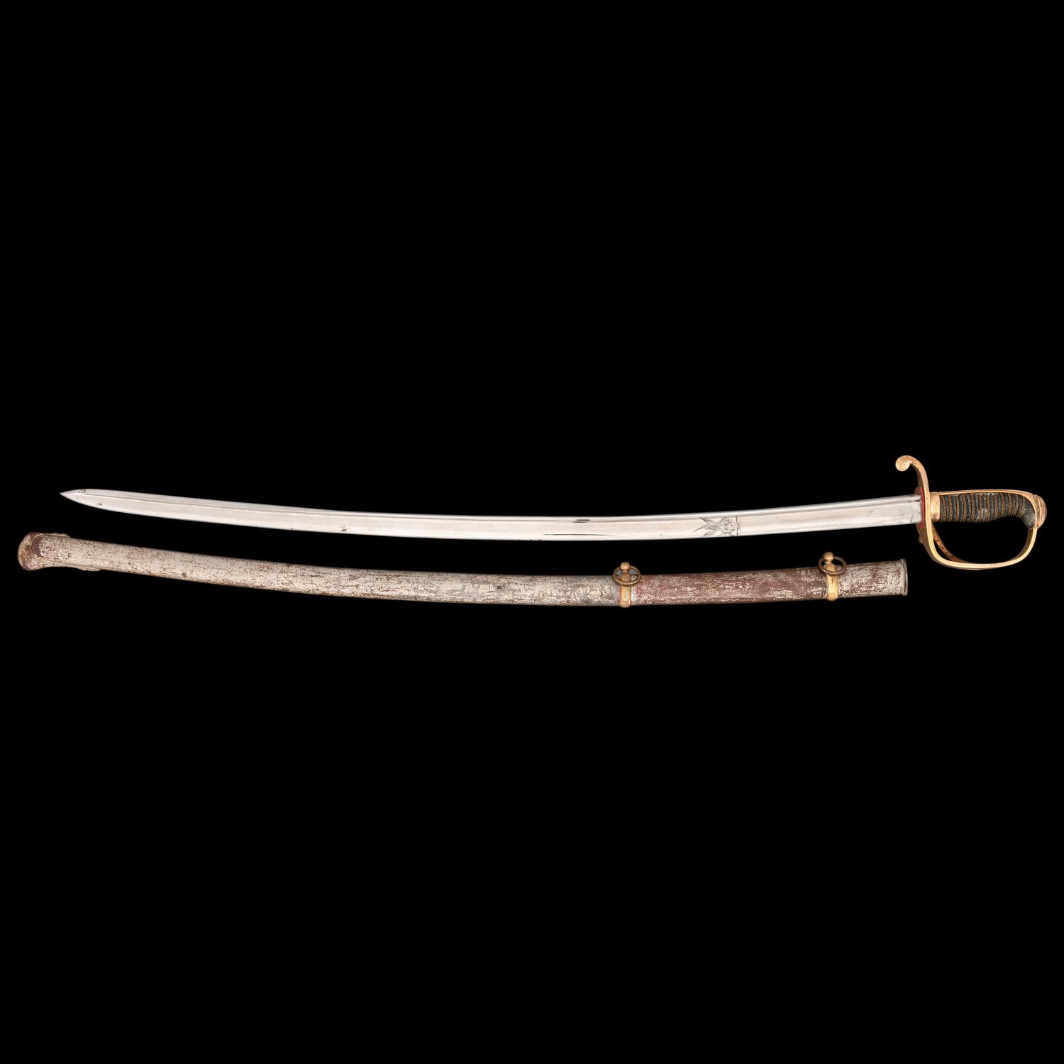 Exceptional Mexican War Captured Dragoon Saber Presented to John W. Geary, General and later Governor of Kansas and Pennsylvania with (3) CDV's