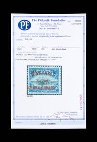 [SURCHARGE ERROR] BOLIVIA. Airmail. 1930. 25c. Dark Blue & Black with Bronze Surcharge, (#C22a), Inverted Surcharge