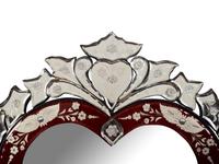 A Venetian Colored Glass Mirror