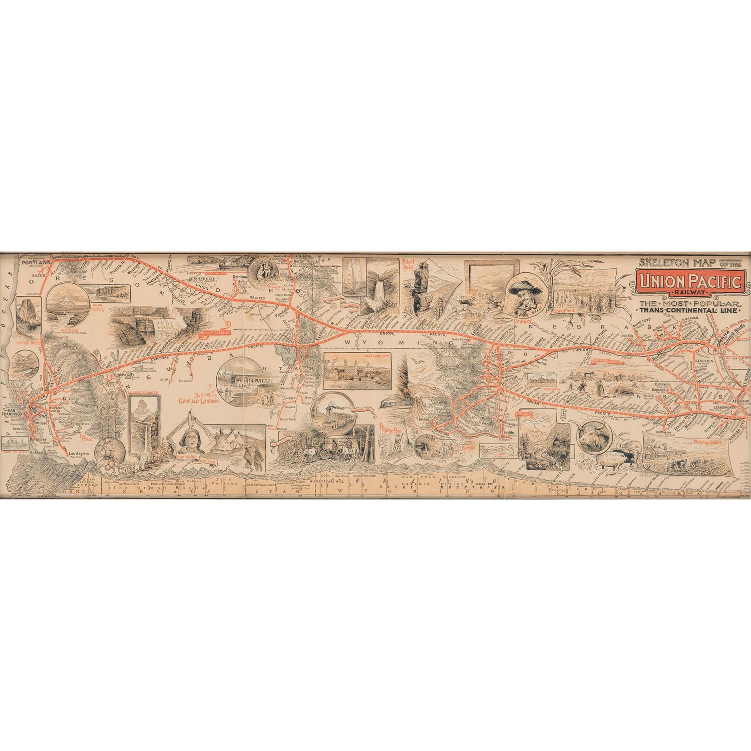 Two Rare Railroad Maps from the Union Pacific and Missouri Pacific Railways