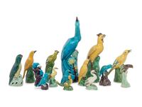 15 Chinese Porcelain Figures of Birds