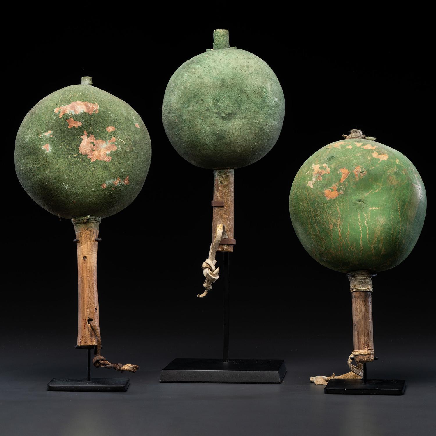 Pueblo Polychrome Gourd Rattles, From the Collection of Dick Jemison, Alabama