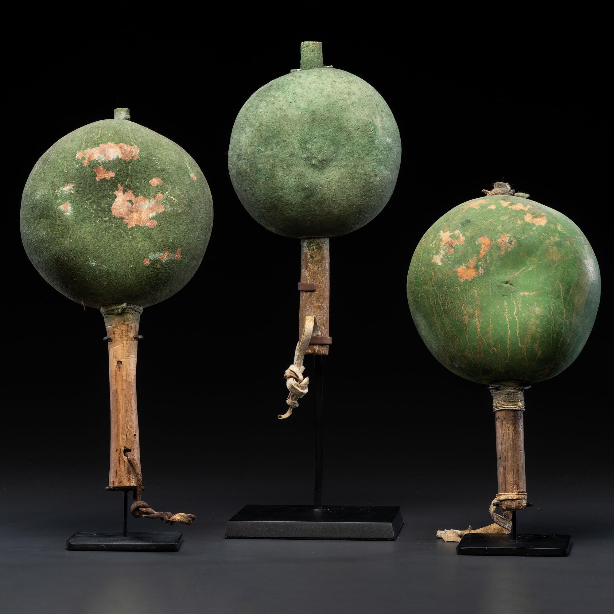 Pueblo Polychrome Gourd Rattles, From the Collection of Dick Jemison, Alabama