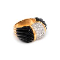 ONYX AND DIAMOND RING
