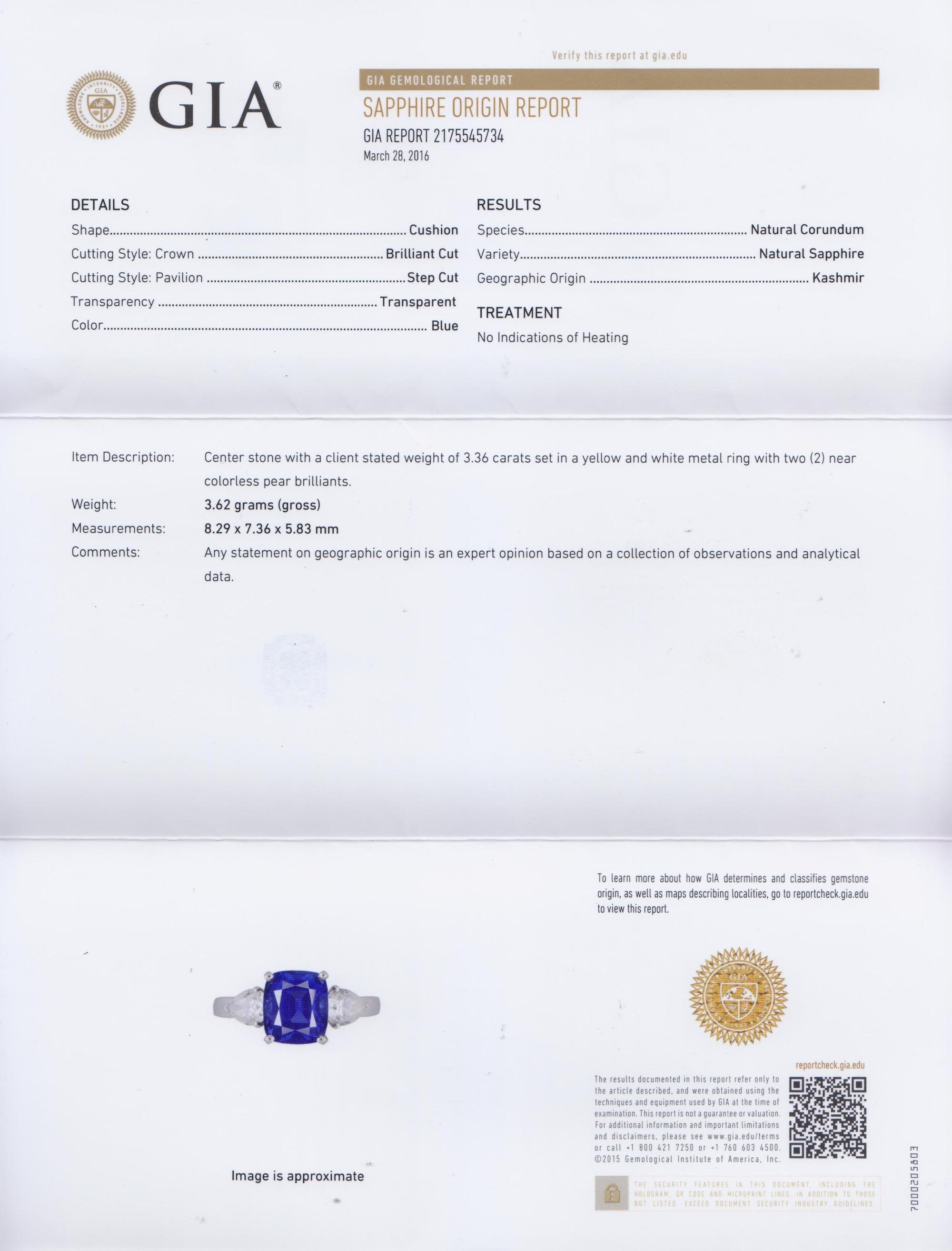 A Fine Platinum, Sapphire and Diamond Ring, 2.30 dwts.