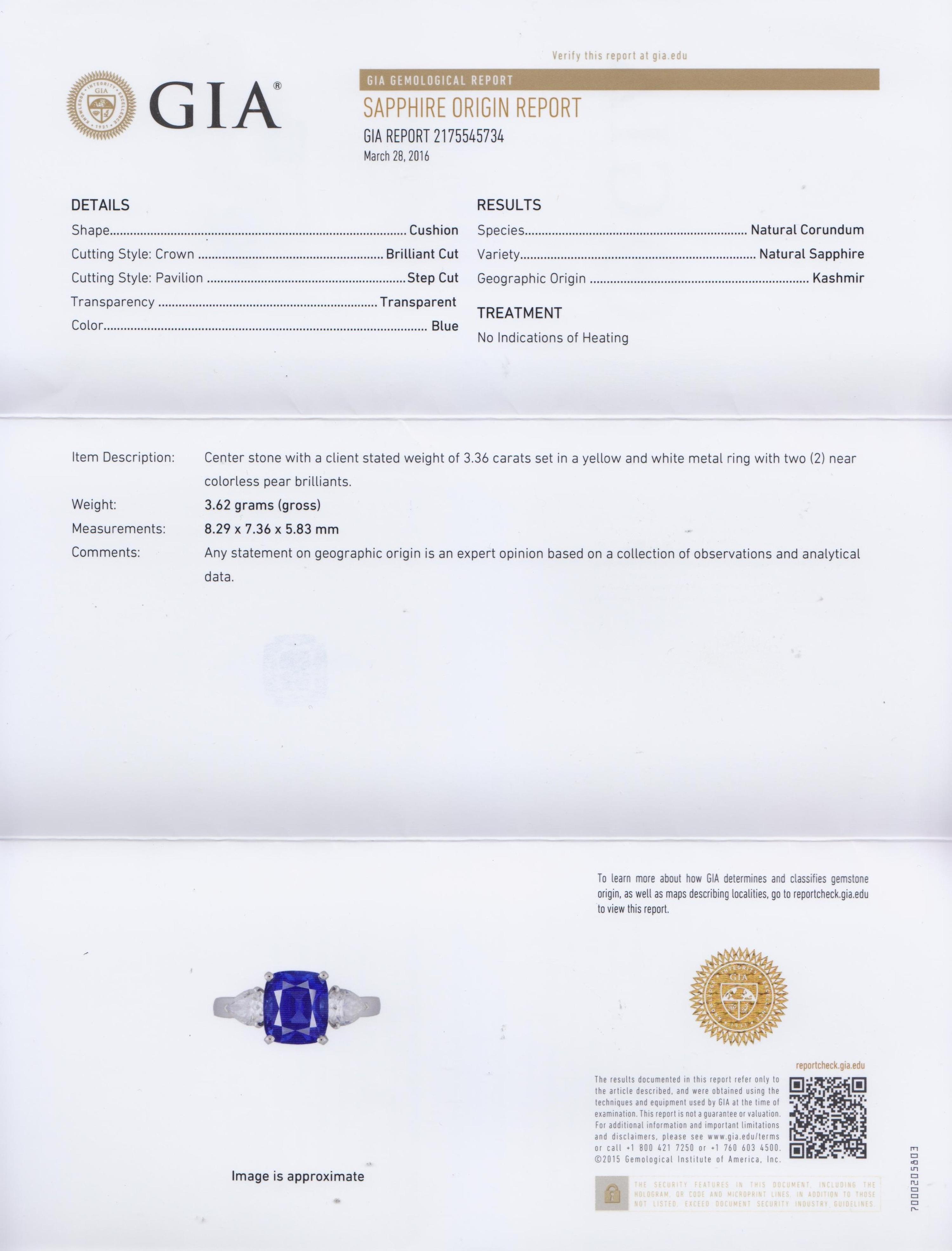 A Fine Platinum, Sapphire and Diamond Ring, 2.30 dwts.