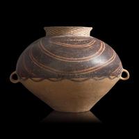 A Chinese Neolithic Painted Pottery Jar, Gansu Province, Majiayao Culture, Banshan Phase, 3rd Millennium B.C.E. — 馬家窯文化半坡類型 彩陶雙耳罐