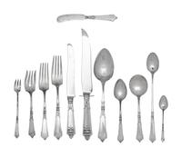 An American Cased Silver Flatware Service