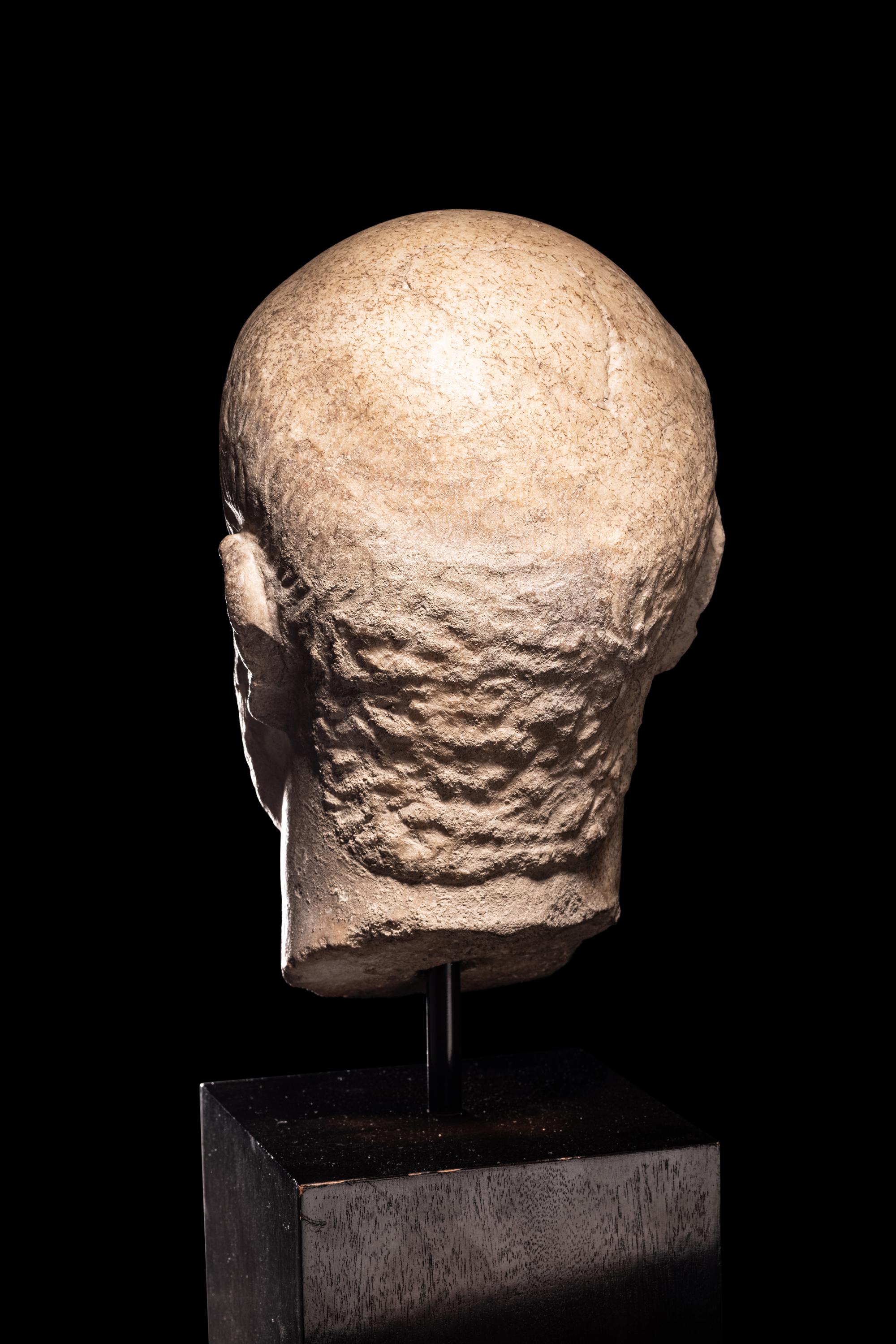 A Roman Marble Portrait Head of a Patrician