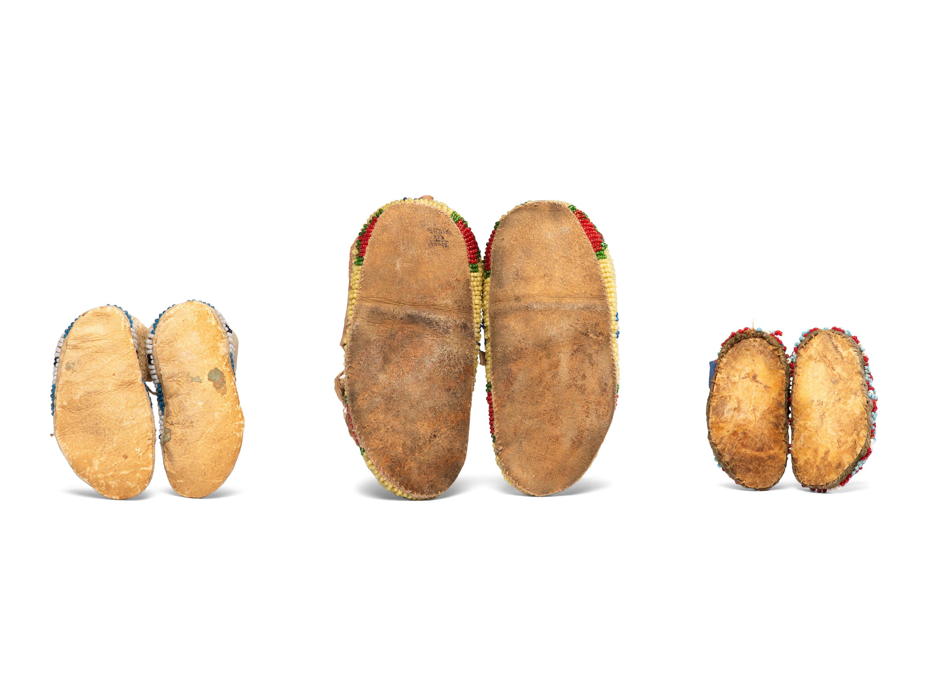 Collection of Plains Childen's and Doll Moccasins