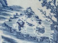 A Pair of Chinese Blue and White Porcelain Tea Caddies with Covers