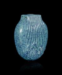 A Robin's Egg Porcelain Purse-Form Snuff Bottle