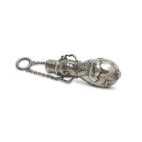 Aesthetic Movement sterling silver and mixed metal gourd-form scent bottle in the Japanesque manner Tiffany & Co., New York, NY, late 19th century