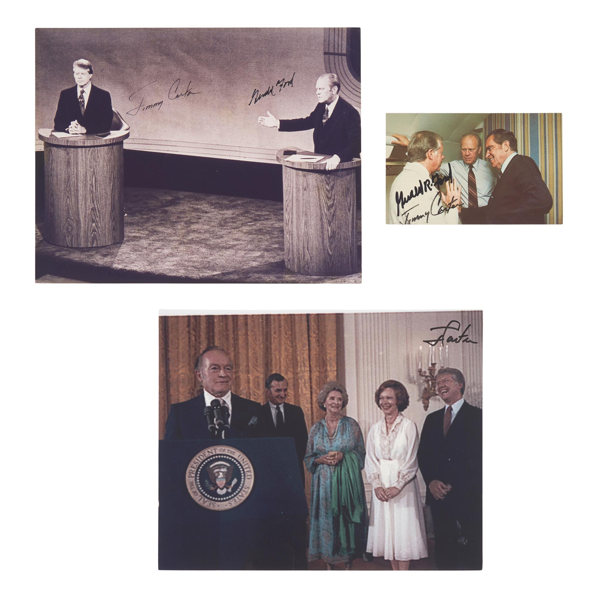[Presidential] Carter, Jimmy, and Gerald Ford. Group of 3 signed photographs