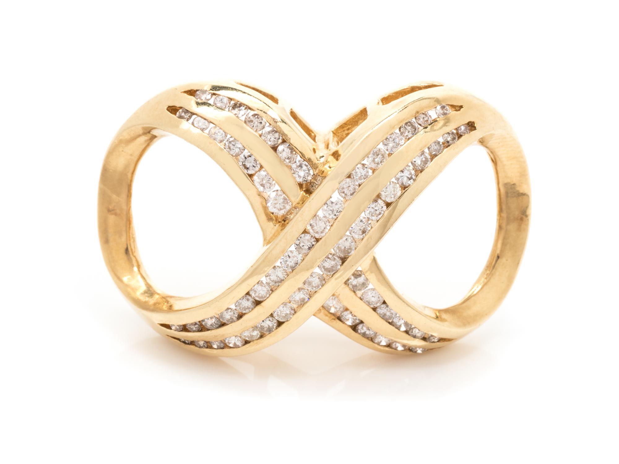A Yellow Gold and Diamond Slide Pendant,