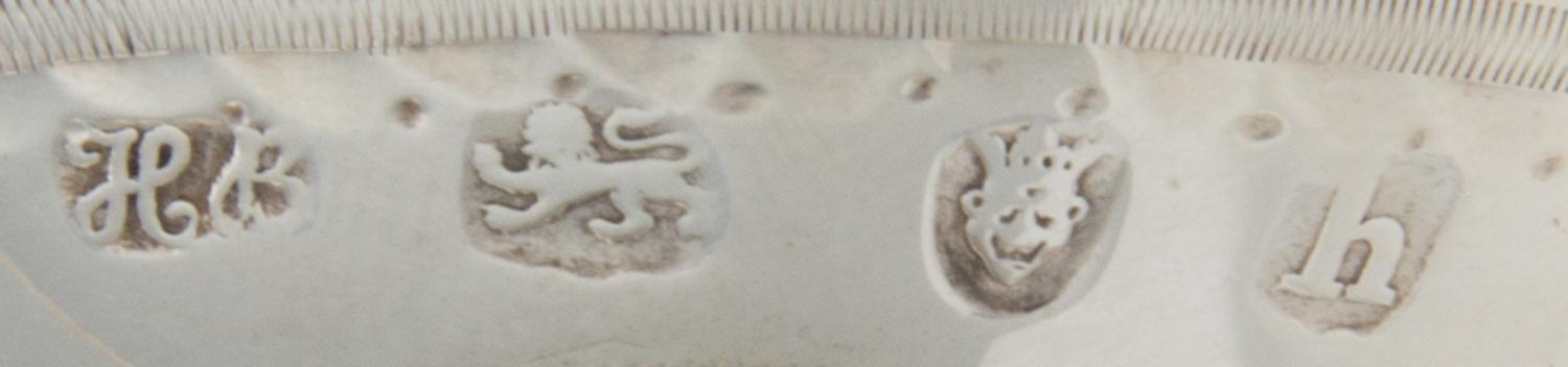 A George III Reticulated Silver Sugar Basket with Glass Liner, Hester Bateman, London, 1783, of ovoid form, having a beaded edge and a