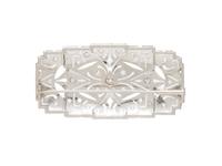 ART DECO, DIAMOND AND PLATINUM BROOCH