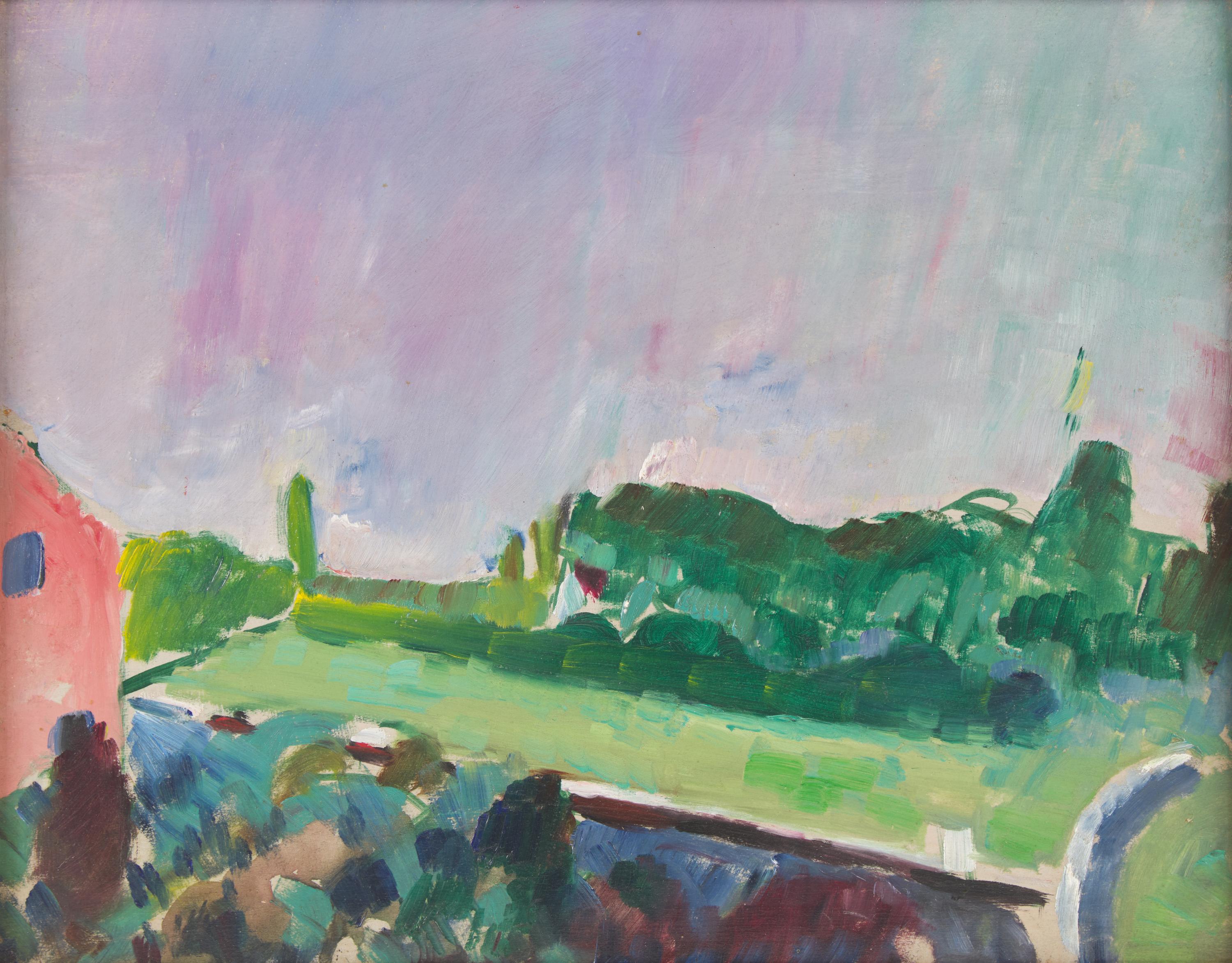Arthur Beecher Carles (American, 1882–1952) — Untitled French Scene (Voulangis) , c. 1921