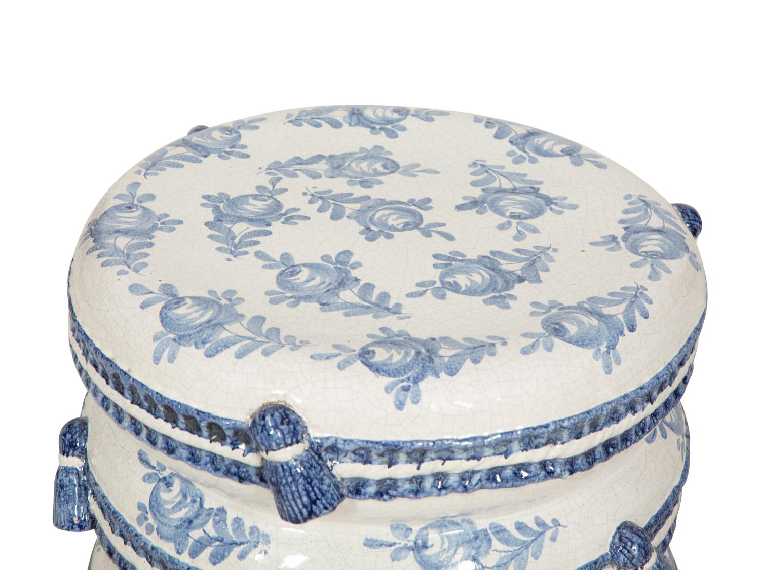 A Pair of Italian Ceramic Garden Seats