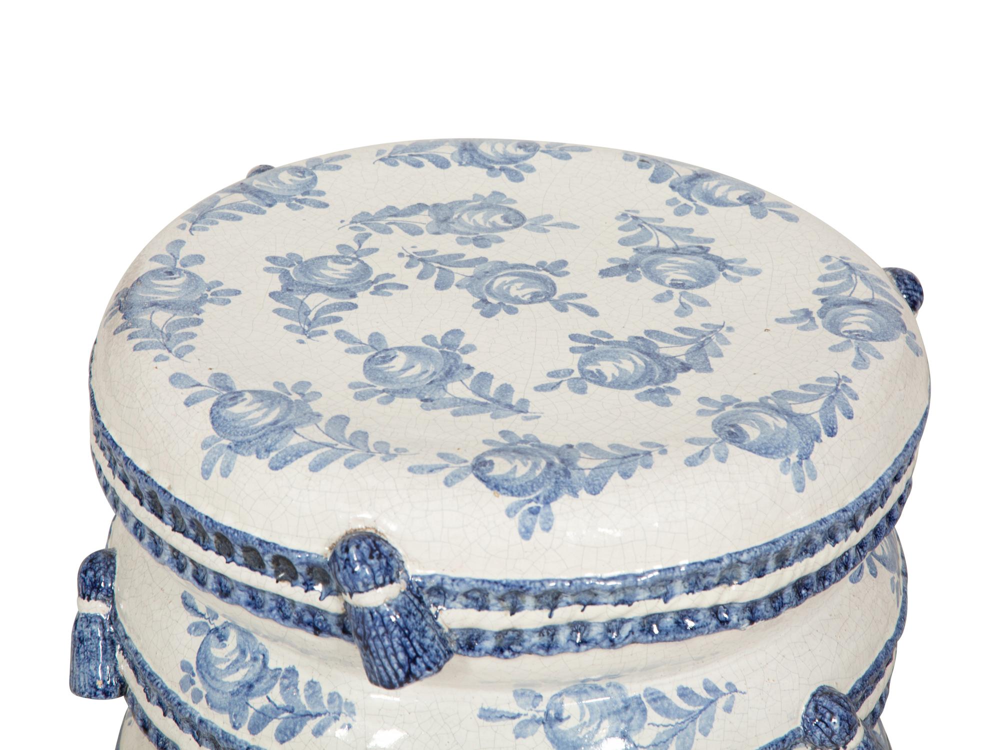 A Pair of Italian Ceramic Garden Seats